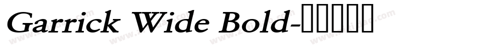 Garrick Wide Bold字体转换